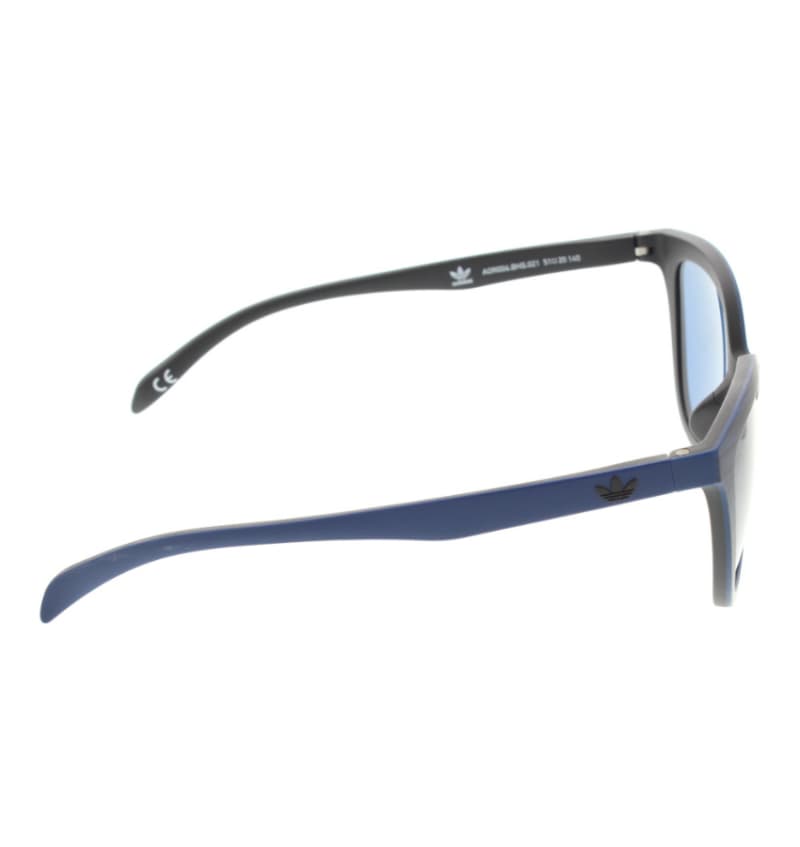 adidas Ladies Cat Eye Shape Sunglasses (Blue Brush Effect Frame, Full Blue Lens)