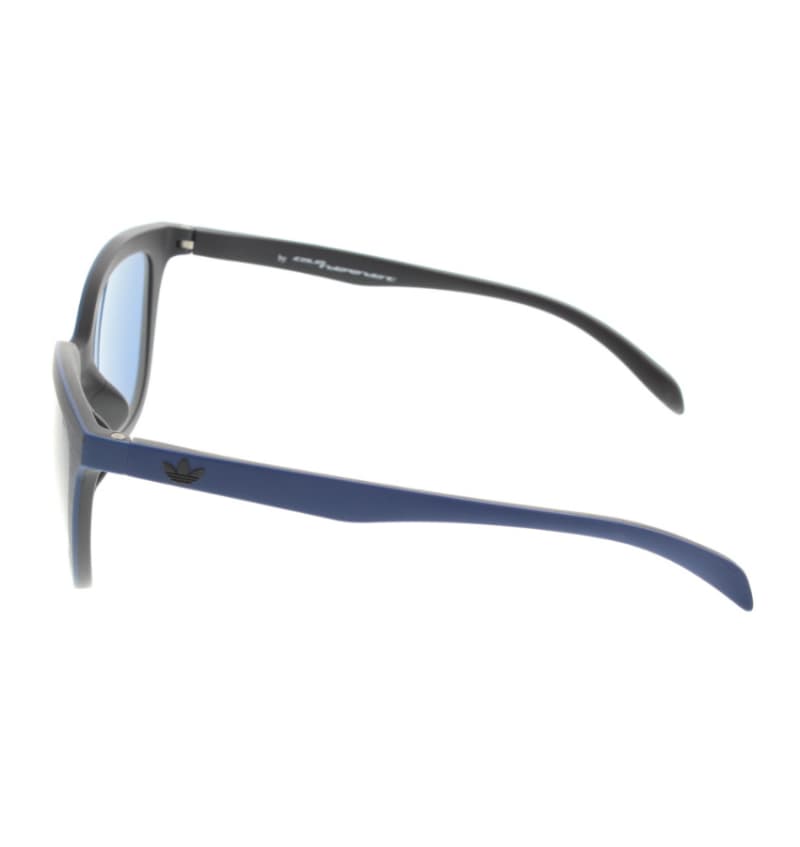 adidas Ladies Cat Eye Shape Sunglasses (Blue Brush Effect Frame, Full Blue Lens)