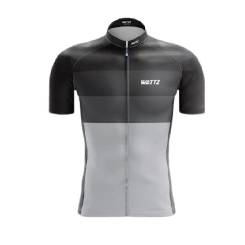 Wattz Men's Grey Aeon Short Sleeve Jersey