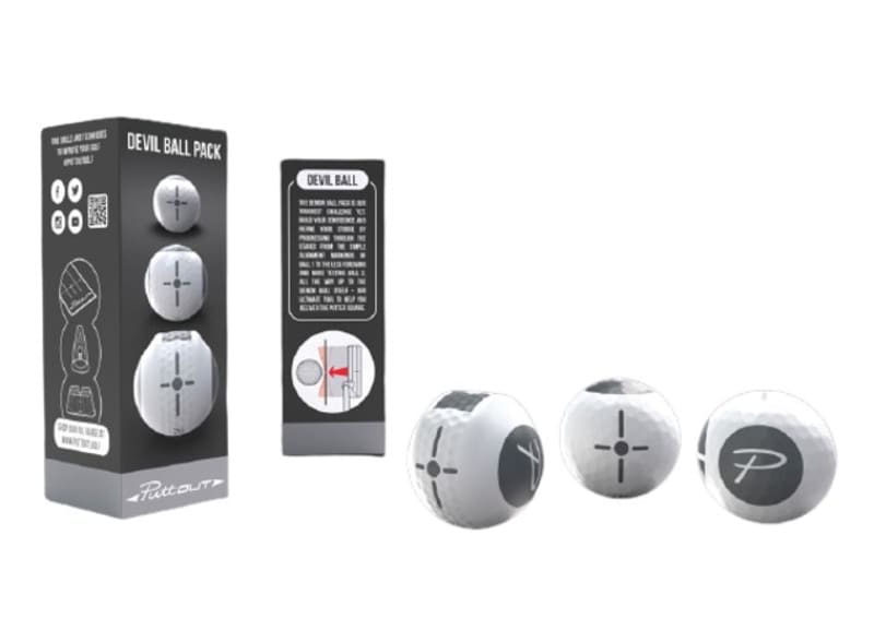 PuttOut Devil Ball Putting Aid - 3 Pack