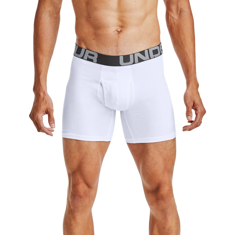 Under Armour Men's Charged Cotton 6 Inch 3-Pack BoxerJock Shorts