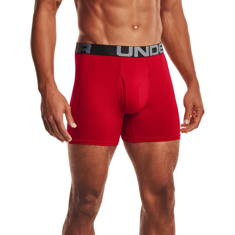 Under Armour Men's Charged Cotton 6 Inch 3-Pack BoxerJock Shorts