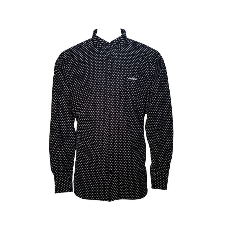 Pringle Men's Steve Long Sleeve Geometric Star Print Classic Shirt