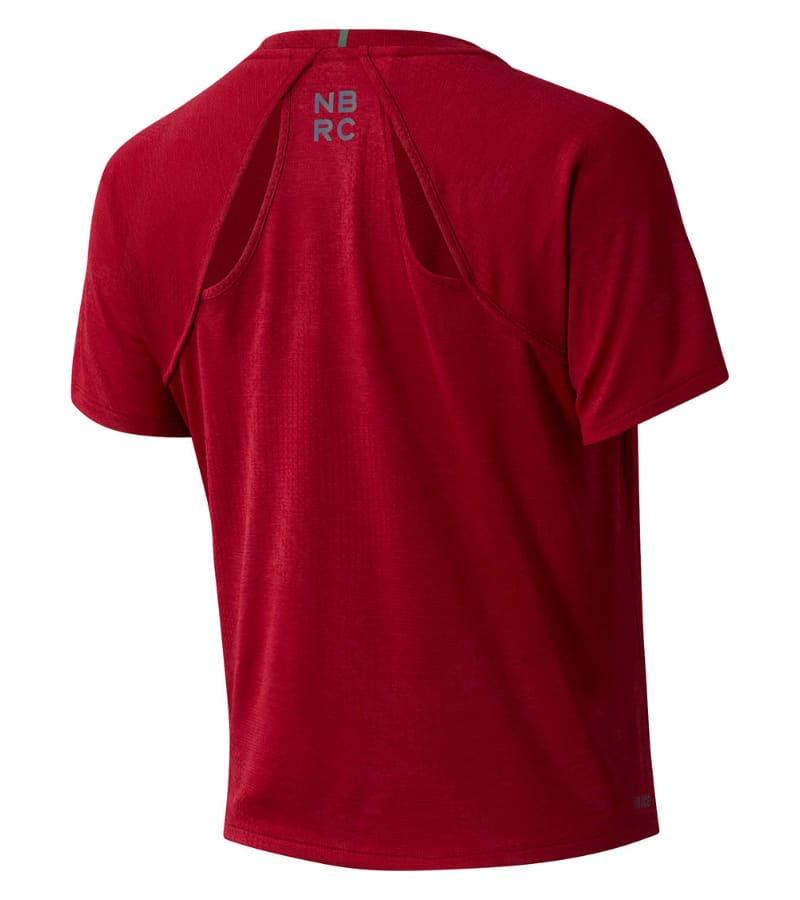 New Balance Ladies Q Speed Jacquard Short Sleeve Sweater