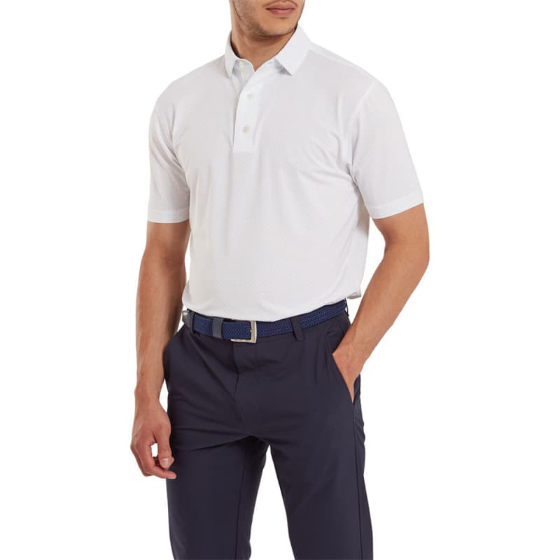 Men's Lisle Dot Print Polo Shirt