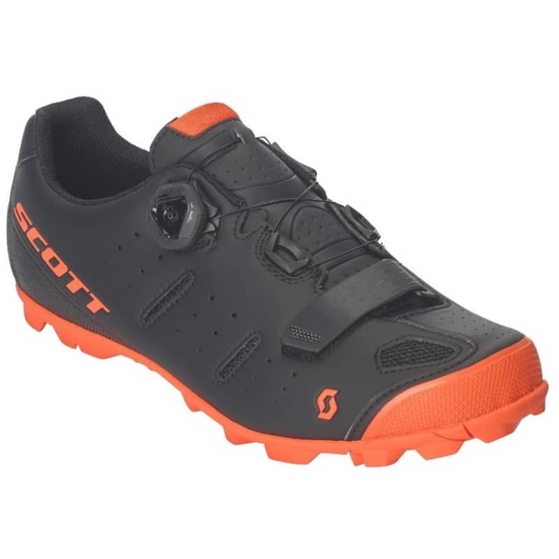 Scott Men's Black/Orange Elite Boa MTB Shoes