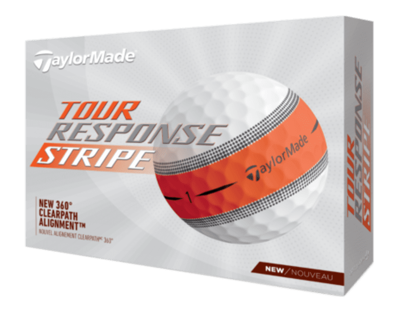 TaylorMade Tour Response Orange Stripe Men's Golf Ball (2022)