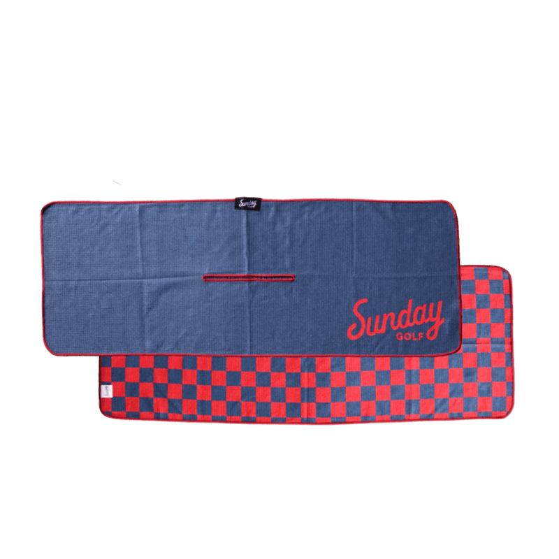 Sunday Golf Navy/Red Tailgate Towel