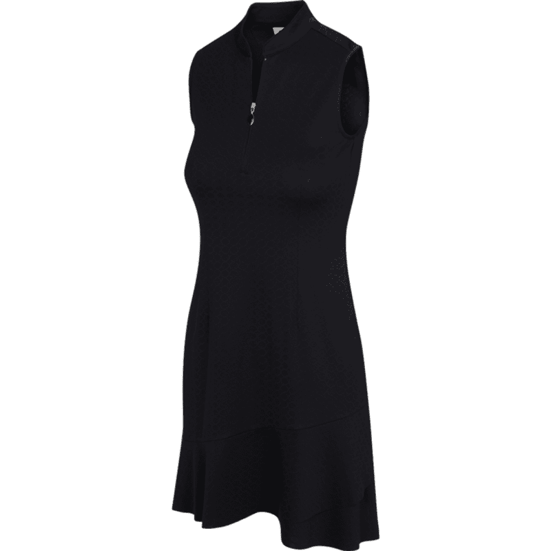  Greg Norman Crossover Flounce Zip Ladies Black Dress