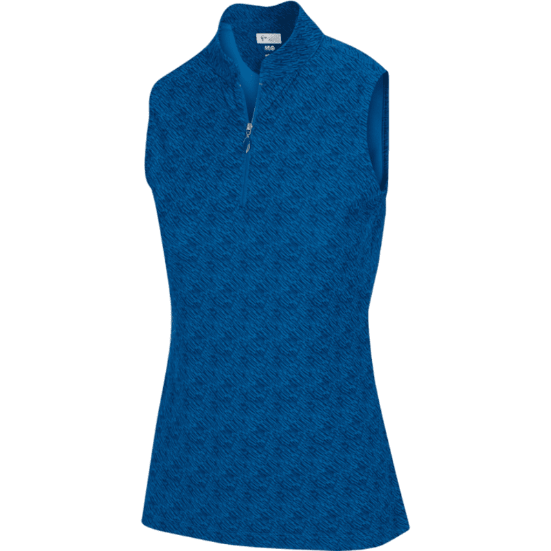  Greg Norman Cutaway Mock Ladies Cornflower Shirt