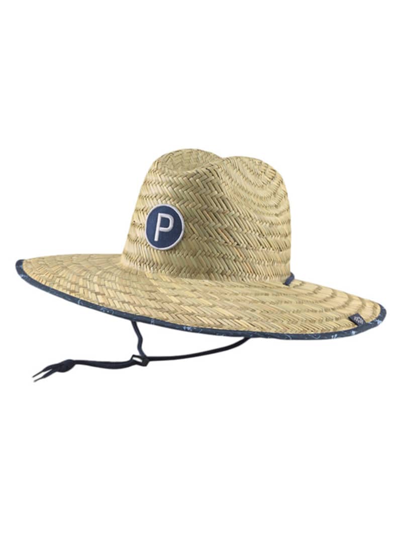 Puma Straw Sunbucket P Men's White/ Navy Hat
