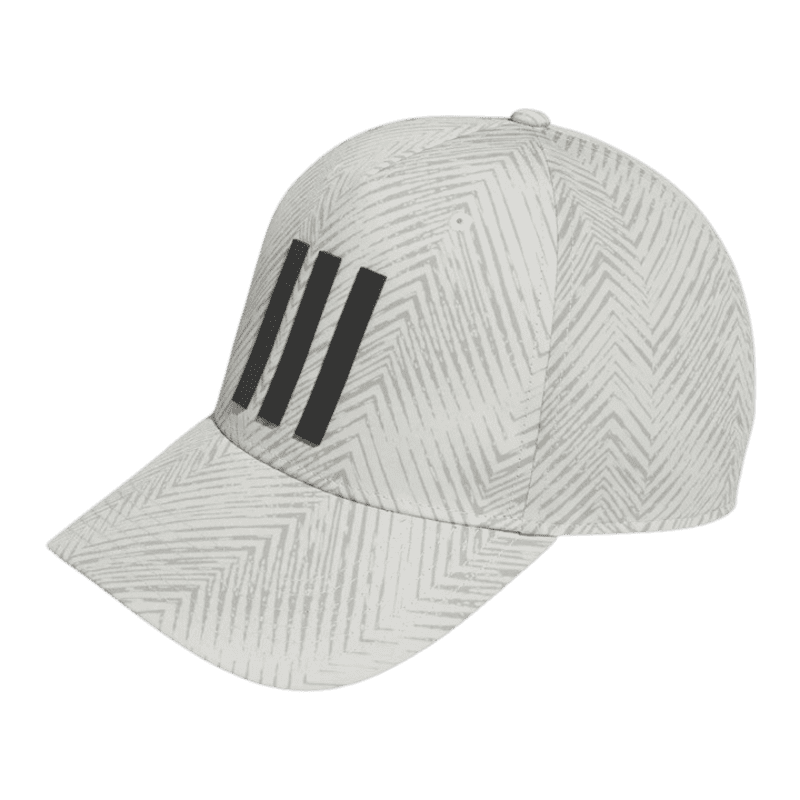 adidas Golf Tour 3 Stripe Print Men’s Silver/ Pebble Cap 