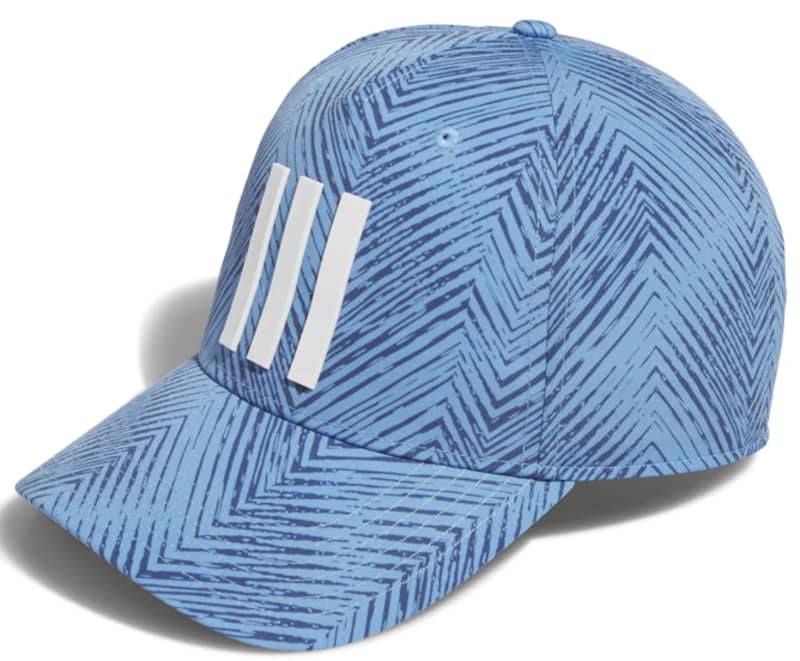 adidas Golf Tour 3 Stripe Print Men's Blue Cap