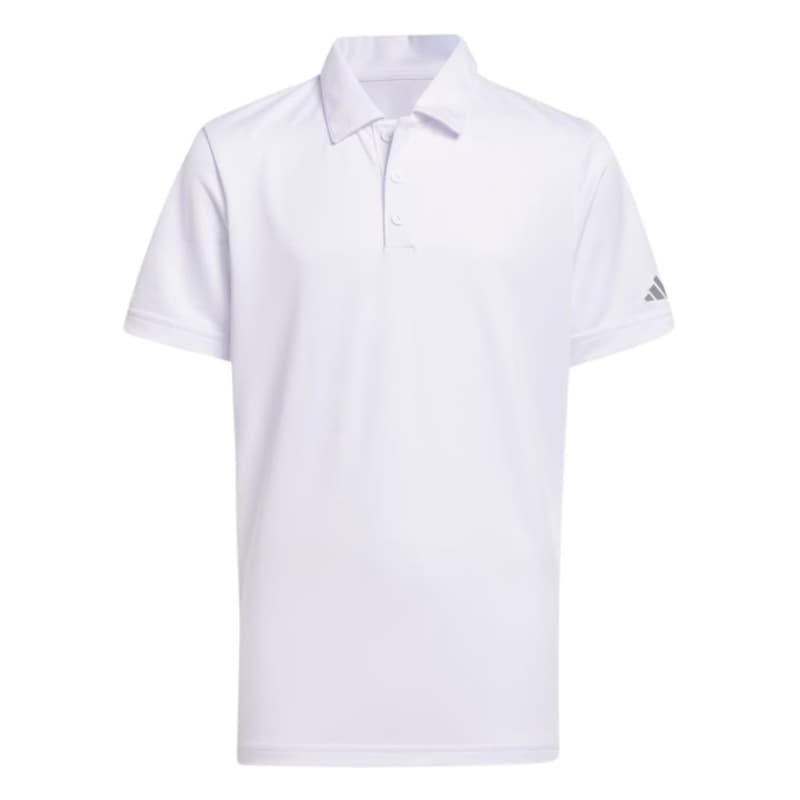 adidas Juniors Performance White Golf Shirt