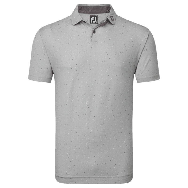 FootJoy Tweed Texture Pique Men's Grey Cliff Shirt