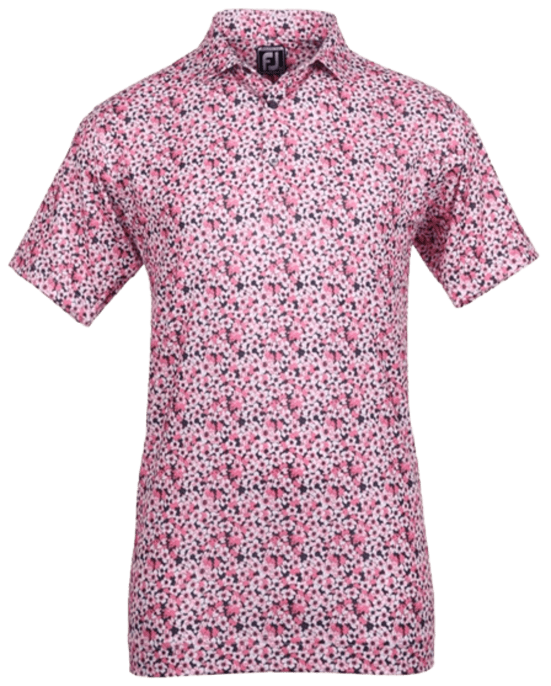 FootJoy Primrose Print Lisle Men’s Navy Shirt