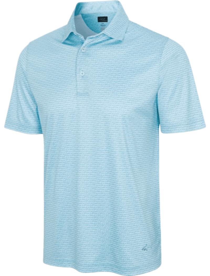 Greg Norman ML75 Recycled Microlux Fin Stripe Men's Aqua Water Shirt