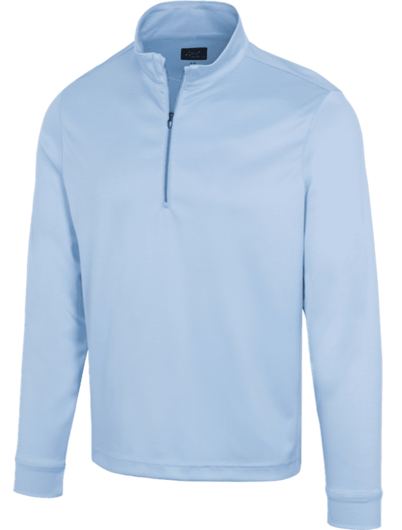 Greg Norman Clubhouse Men's Black Heather Pullover - Quarter Zip