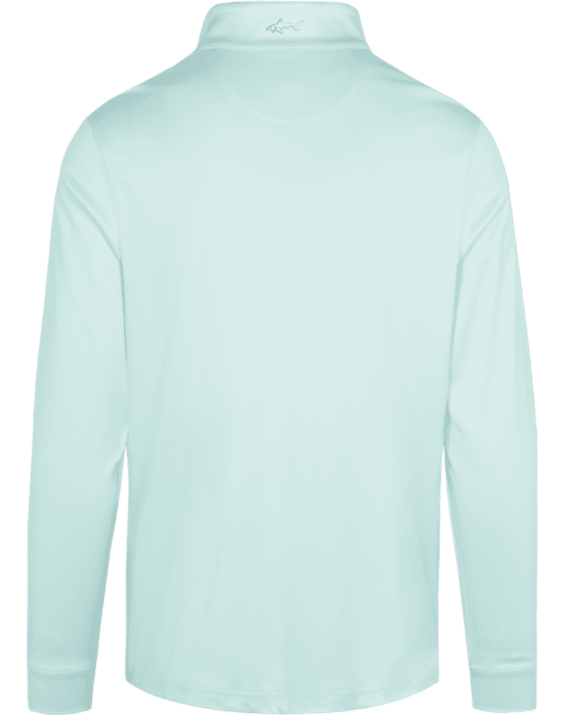 Greg Norman Clubhouse Quarter Zip Men's Aqua Water Heather Pullover