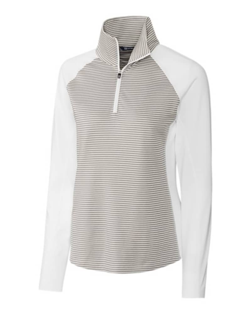 Cutter and Block Forge Half Zip Ladies White Pullover