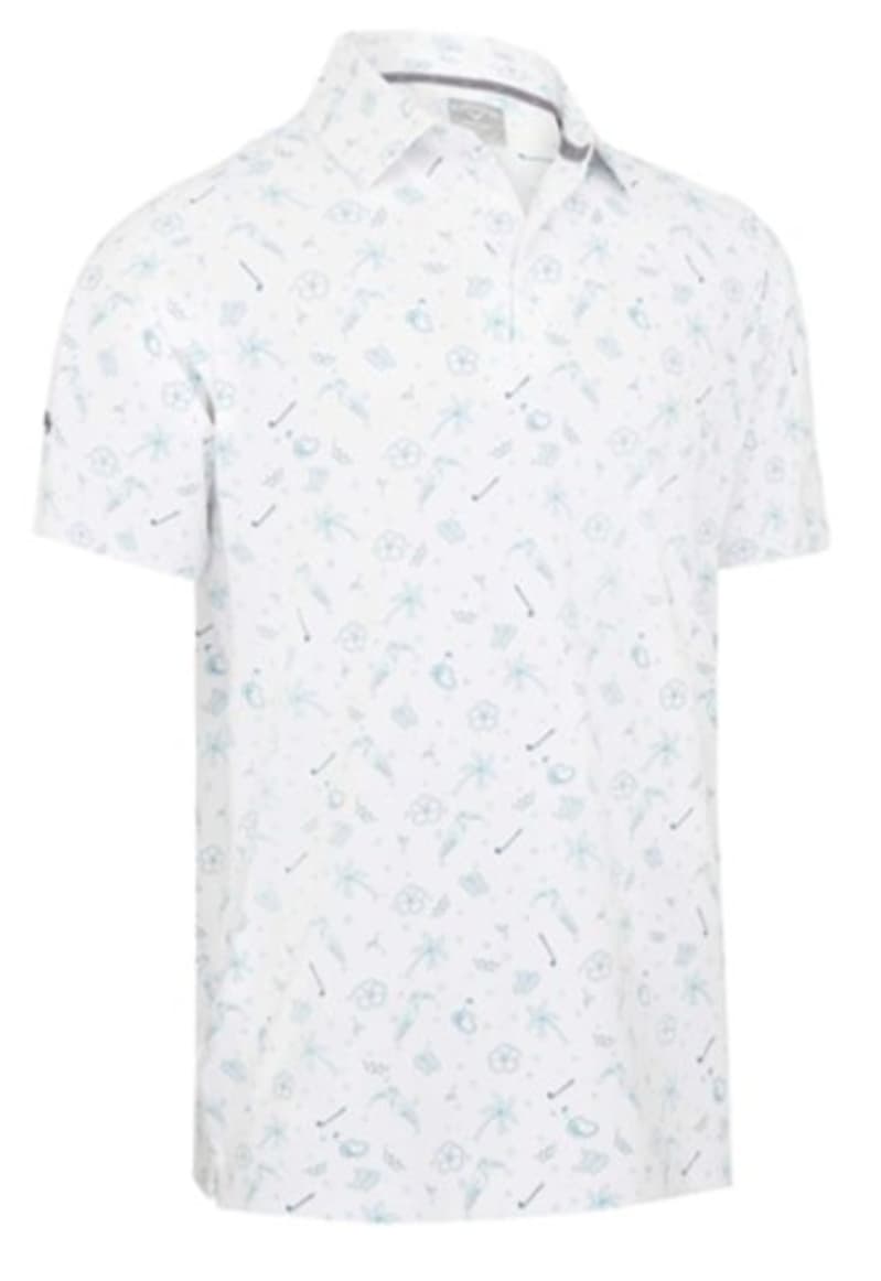 Callaway All Over Print Men's Bright White Shirt