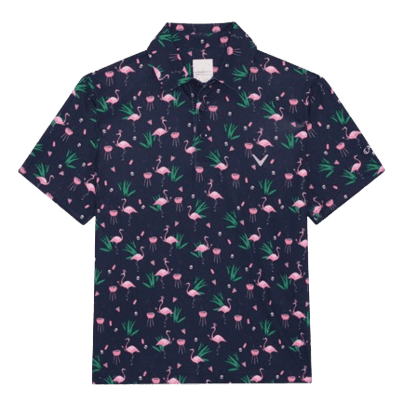Callaway All Over Flamingo Men’s Peacoat Shirt