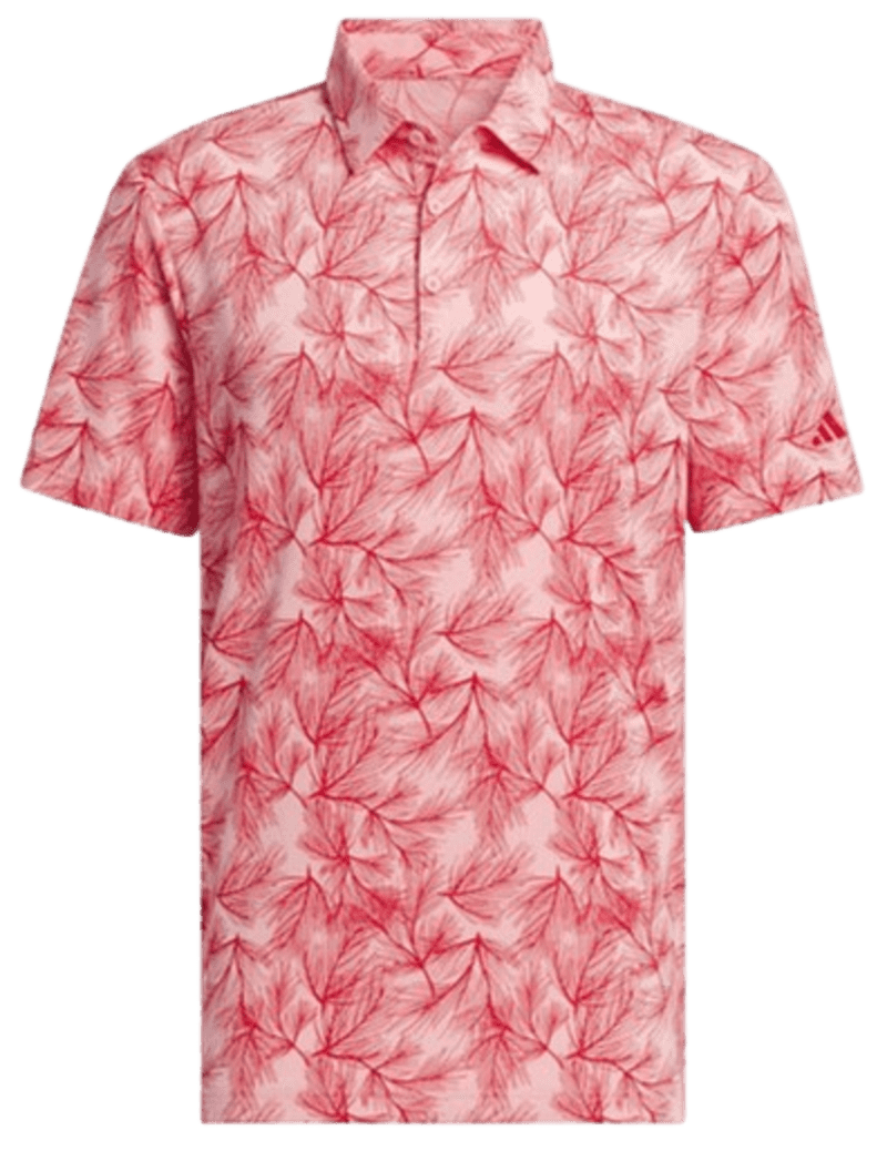 adidas Ultimate365 Pine Print Men’s Semi Pink Spark/Better Scarlet Shirt