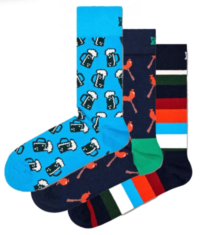 Happy Socks Men's 3pk Wrust and Beer