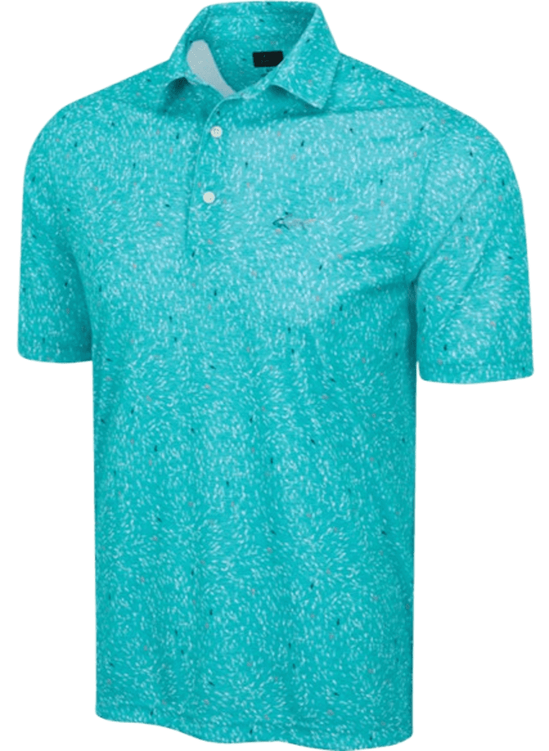 Greg Norman Shark Frenzy Men's Aquamarine Shirt