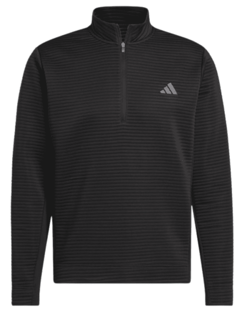 adidas Ultimate365 DWR Textured Men's Black Quarter Zip Pullover