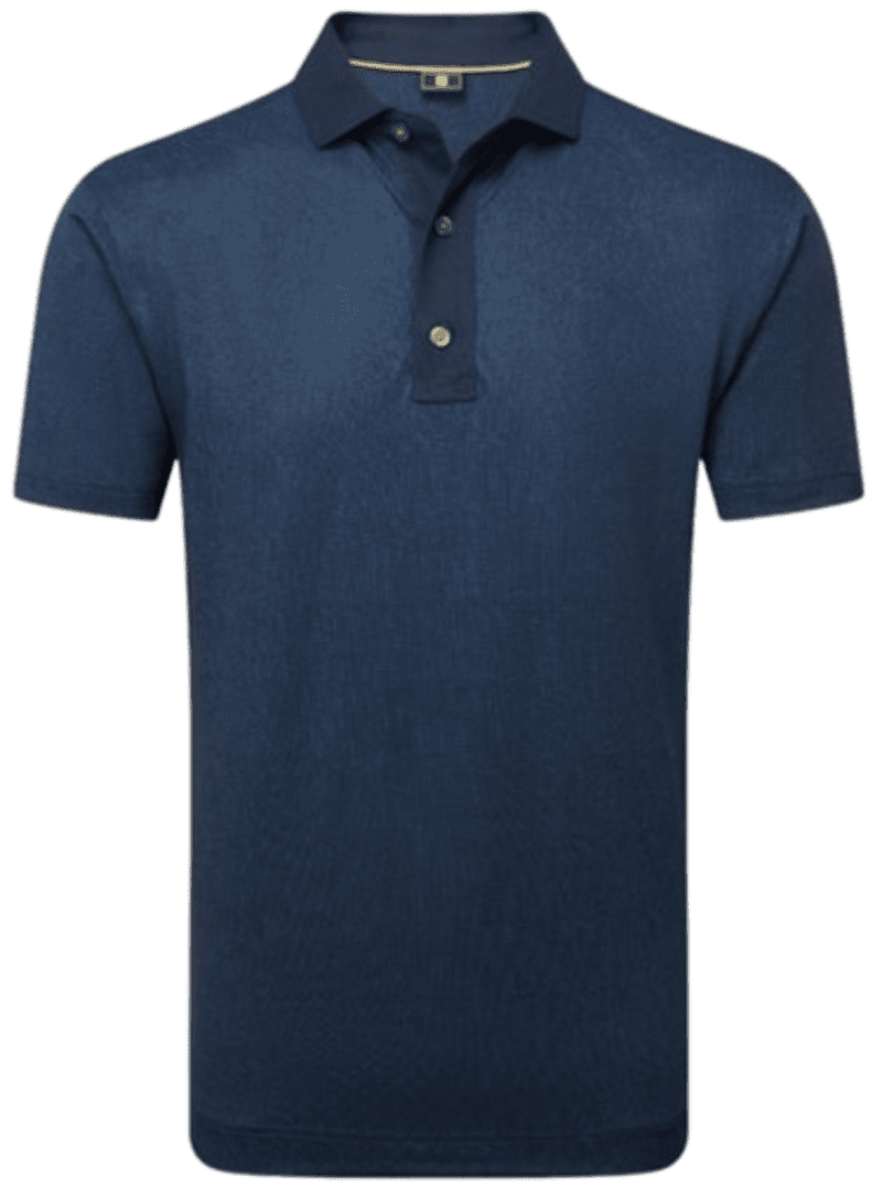 FootJoy Etched Texture Print Lisle Men’s Navy Shirt