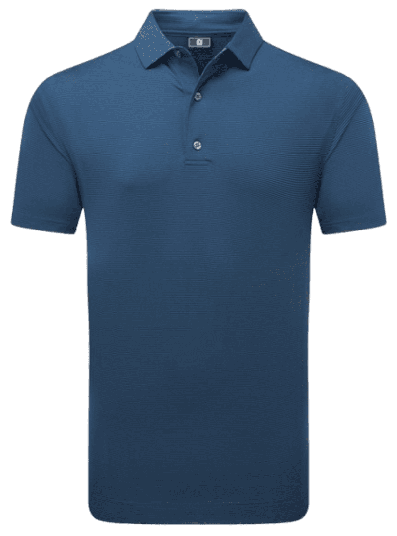 Footjoy Micro Feeder Stripe Lisle Men's Navy Tonal Shirt