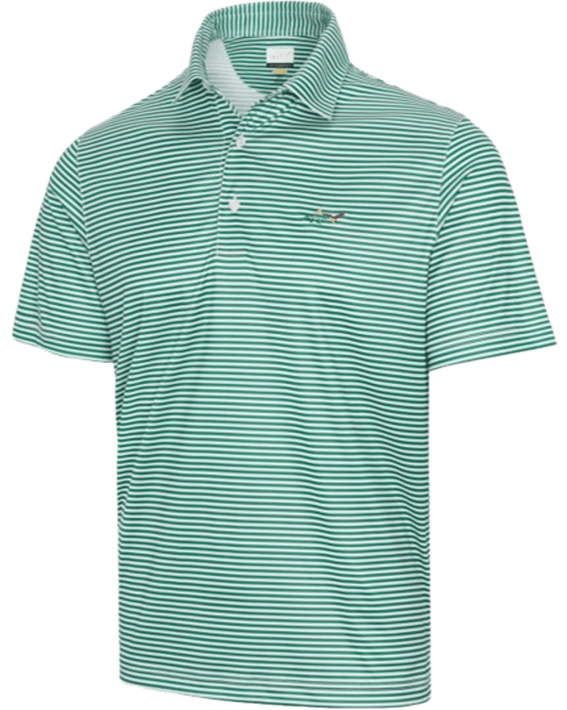 Greg Norman Masters Stripe Print Men's Evergreen Shirt