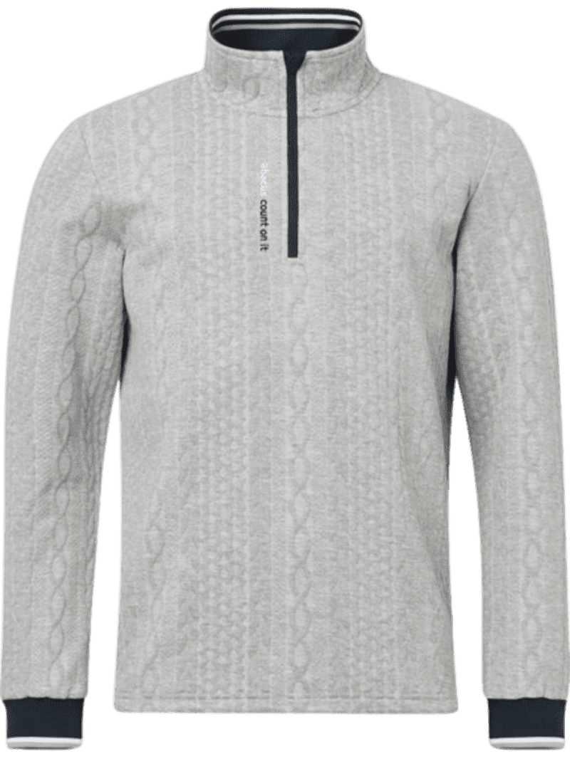 Abacus Woburn Midlayer Men’s lt.Grey Melange Quarter Zip Pullover