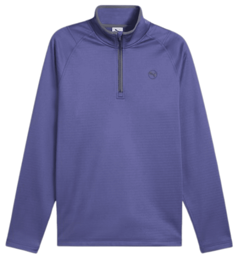  Puma Waffle Fleece Men’s Blue Crystal Quarter Zip Pullover