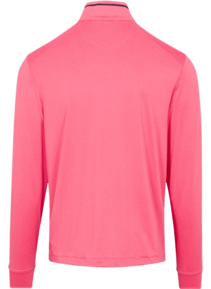 Greg Norman Leaderboard Men's Coral Clove Heather Pullover - Quarter Zip