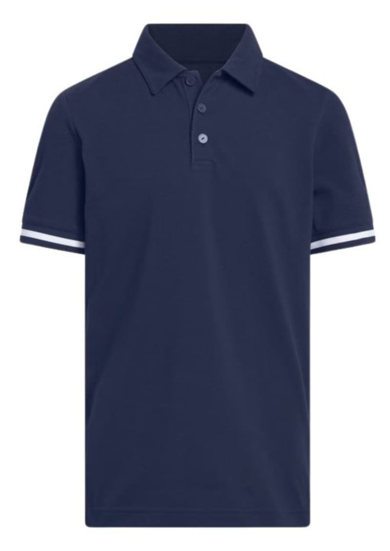 adidas Juniors Pique Club Navy Golf Shirt