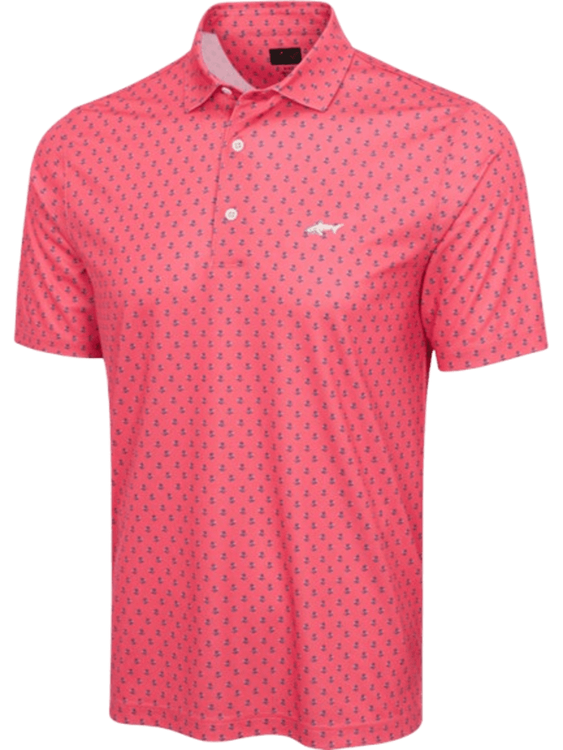 Greg Norman Paradise Print Men's Spiced Coral Shirt