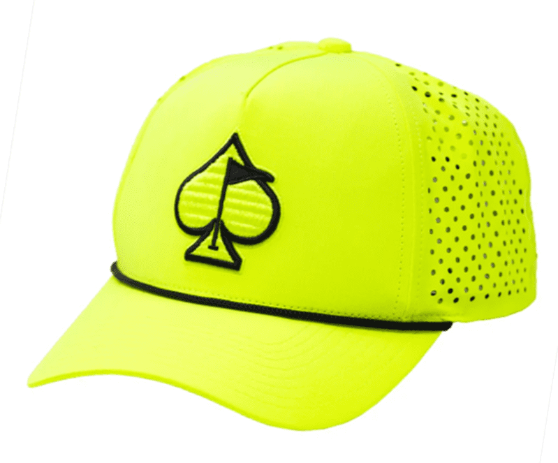 Pins &amp; Aces Perforated Rope Men's Yellow Cap 