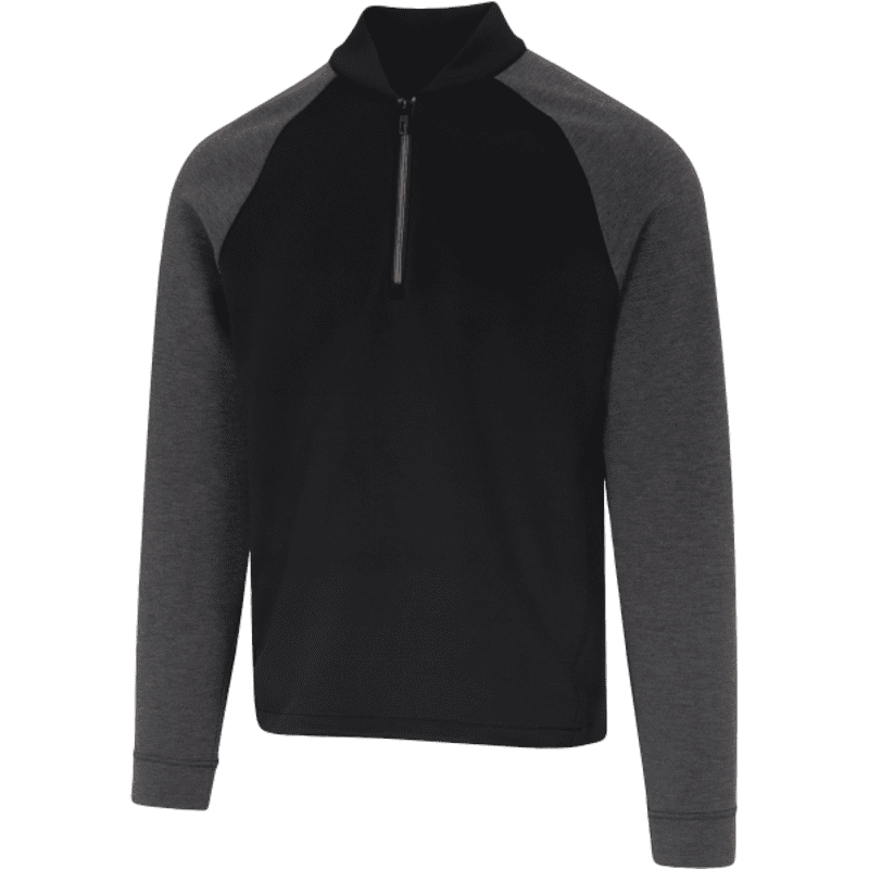 Greg Norman Eagle Tech Black Pullover - Quarter Zip 