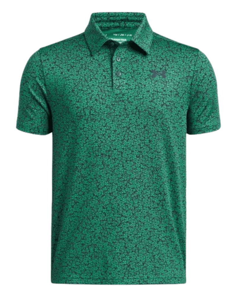 Under Armor Playoff Printed Junior Polo Shirt Green/Navy