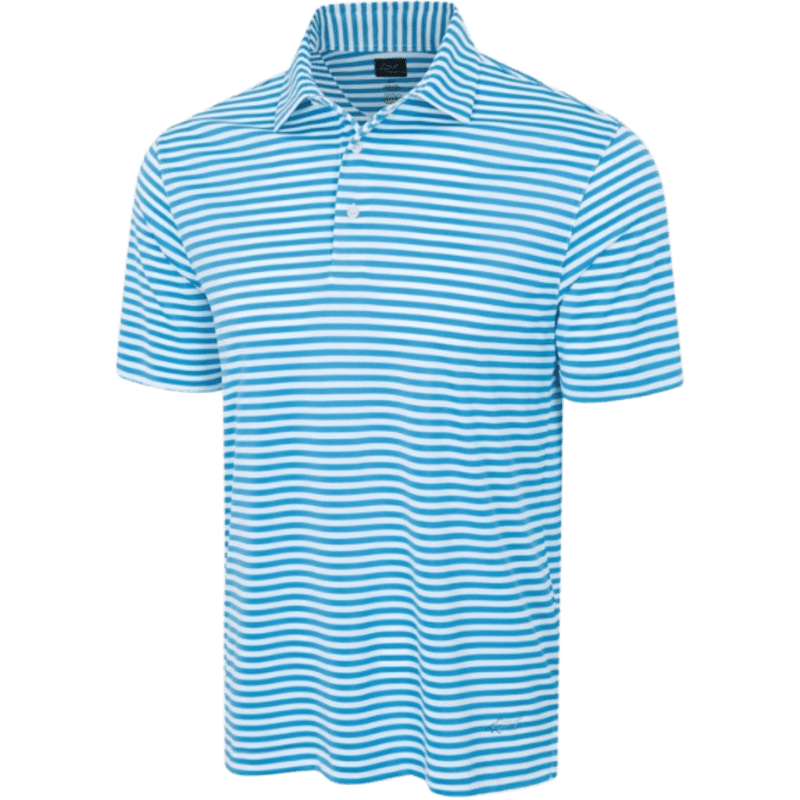 Greg Norman Microlux Stripe Men's Sky/White Shirt