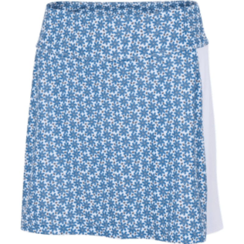 Greg Norman 17  ML75 Retro Flowers Pull-On Skort Liberty Blue