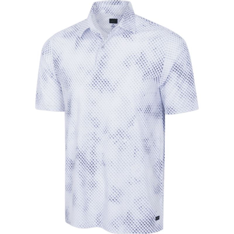 Greg Norman Digital Fin Men's White/Tropic Navy Shirt 