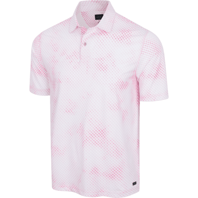 Greg Norman Digital Fin Men's White/Pink Shirt 