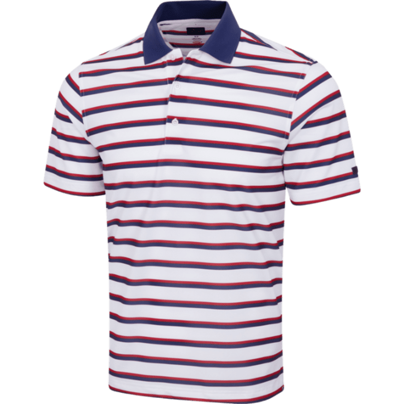 Greg Norman Pique Stripe Men's White Shirt 