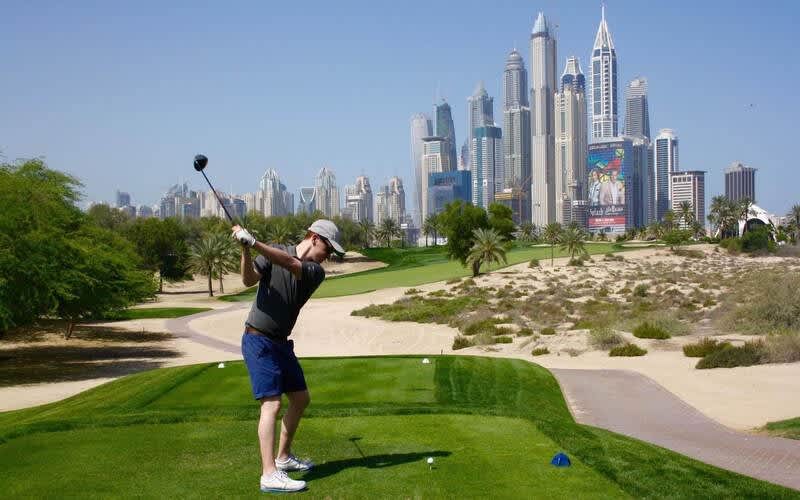 Race to Dubai 2026: 5 Night Premium Package at the Hilton Dubai The Palm Hotel + 3 Championship Rounds + Carts at Emirates Majilis Course, Dubai Creek and Jumeirah Earth for only R49 625pp sharing!