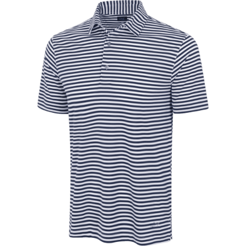 Greg Norman ML75 Recycled Microlux Stripe Men's Polo Navy/White