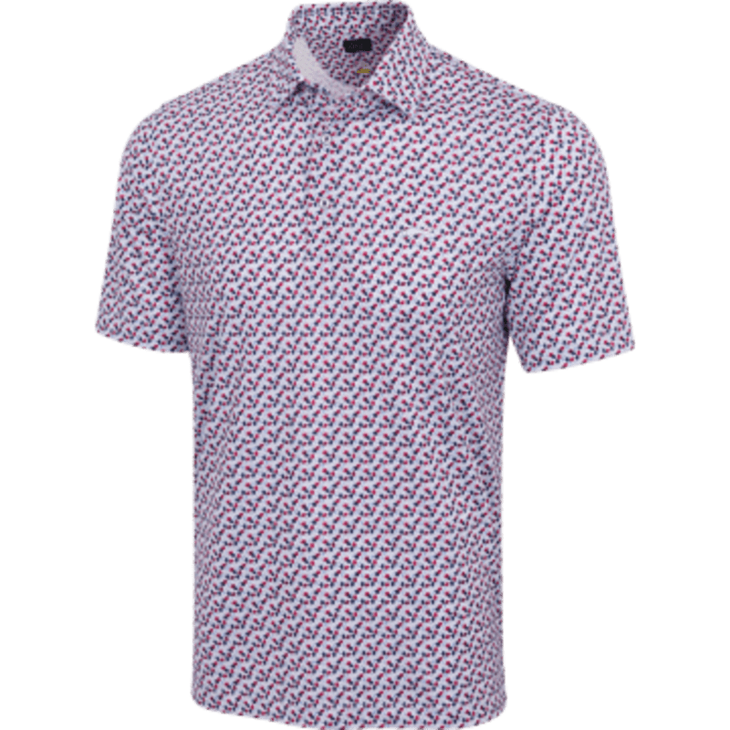 Greg Norman ML75 Stretch Mesh Champions Crown Men's Polo White