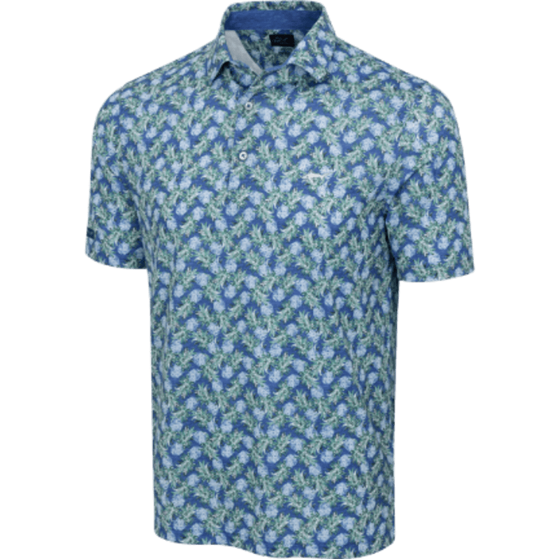 Greg Norman ML75 Stretch Mesh Pina Men's Polo Deep Blue